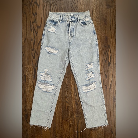 PacSun Light Wash Ripped Jeans Size 25 - Picture 1 of 4